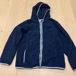 Hanna Andersson Recycled Navy Blue Fleece Jacket - size 10 kids